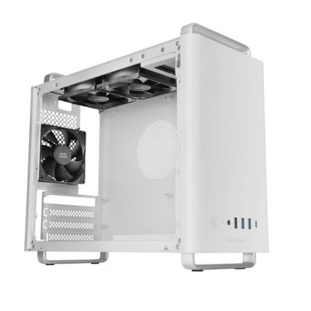 Mars Gaming MC-ELITE Caja Gaming Minitorre Blanca con Diseño Mesh y USB-C